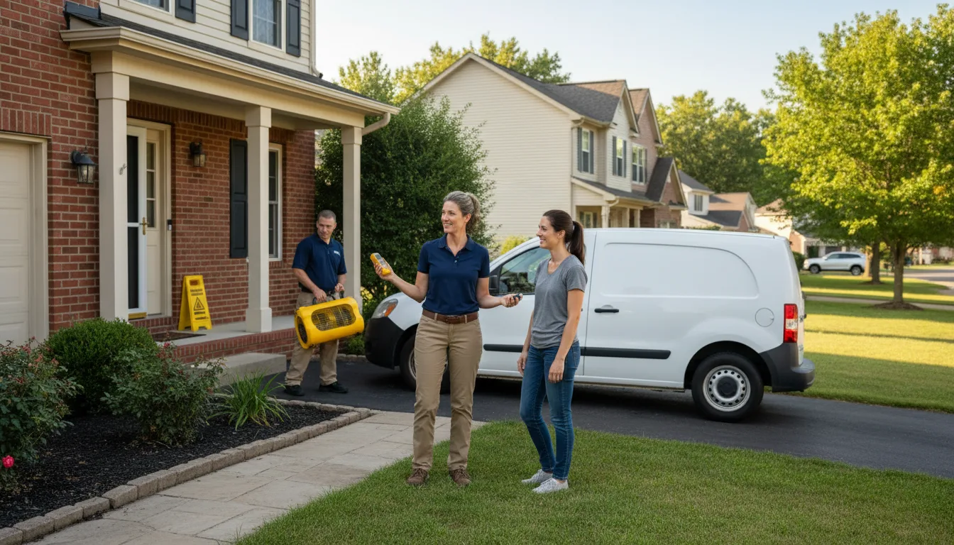 Residential water damage restoration in Narberth, PA
